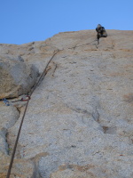 The amazing 5.10a splitter higher up
