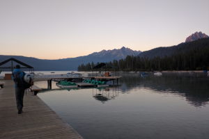 Catching the 7am boat across the lake