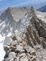 looking back at the exposed ridge