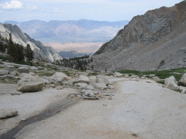 hiking down these slabs gets your attention with a full pack