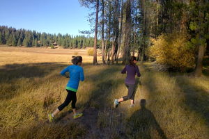 Running with Rebecca around Prosser Lake