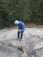 Rappelling down...