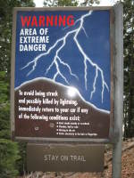 We went to Moro Rock, where we enjoyed reading this sign.