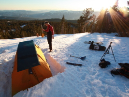 Our campsite for the night (at the base of Casaval Ridge)