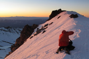 Marius photographing the snow on the ridge :)