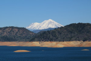 Mt Shasta dominates the horizon. Taken at Shasta Dam.