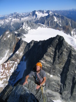 posing on the ridge crest