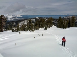 The top, with Lake Tahoe in the background