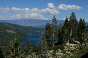 View of Donner Lake from the crag - nice