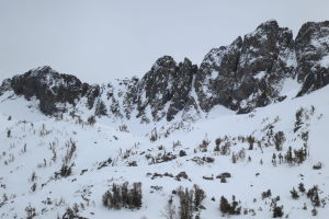 Craggy ridge to the left of Round Top