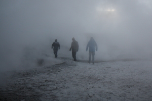 We walked right next to these crazy fumaroles