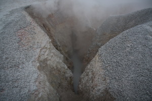 You could see bubbling mud!