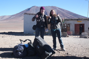 We dropped the girls off at the border, waiting for their bus into Chile