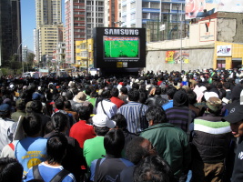 Watched the Brazil vs Holland game in this square