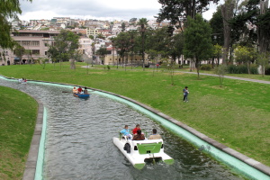Rowing around a little lake/park seemed to be a popular weekend activity in Quito