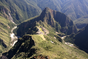 Machu Picchu as seen from the top