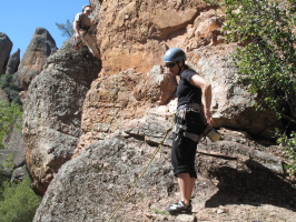 Natalie at the Pinnacles