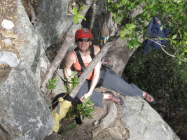 Mary on the way down Golden Needles