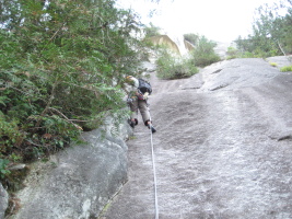 Me starting up Snake (5.9, 7 pitches)