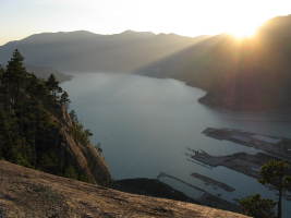 Beautiful sunset over the Howe Sound
