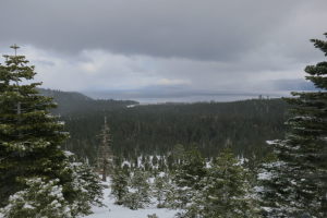 Lake Tahoe with some threatening clouds