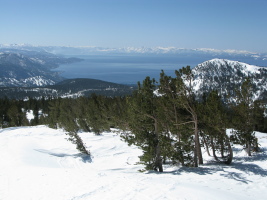 Lake Tahoe from the top of Tamarack Peak