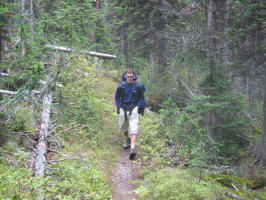 hiking to highway 93