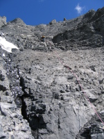 mark in the exit gully that we soloed