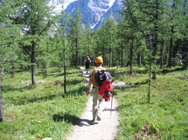 hiking out