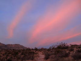 Back at the parking lot, cool sunset