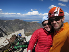 Though the climb was very warm/hot, the summit was extremely windy/chilly!