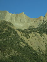 Thankfully, to approach the climb you do not have to hike up this 3,000 ft scree slope..