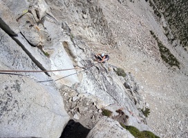 The first pitch is mostly a scramble after the short 5.9 section