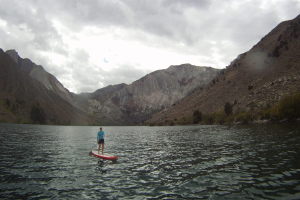 Paddling at Convict Lake, before the storm
