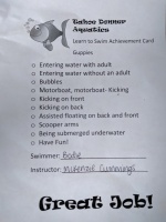 First swim lessons :)