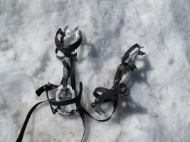 Aluminum crampons: 20 oz weight penalty, and you can be sure to get up to your route