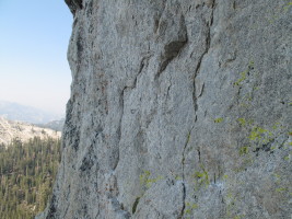 The 5.10a traverse left