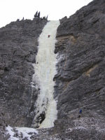 Climbers on Weathering Heights in January 2006 in fatter conditions (a year prior)