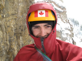 It was quite windy and cold at the belay the top... but I was happy to be there, trust me