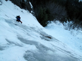 The approach ice (note debris at the bottom)