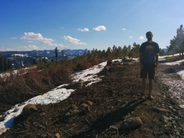Hiking near the top of Tahoe Donner