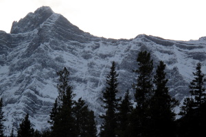 Saw this climb on the drive to Kananaskis Lakes. Not sure which one it is/if it's climbed