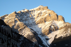 Cascade as seen from downtown Banff