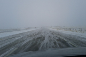 Driving back through Montana - white knuckled action...