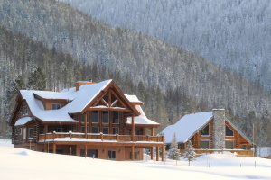 Beautiful mountain homes near West Yellowstone