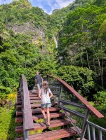 Short hike to a waterfall Short hike to a waterfall