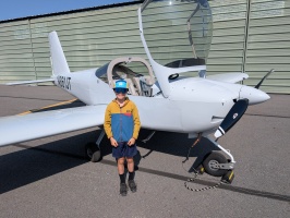 Bodie flying the local RV12 for the first time Bodie flying the local RV12 for the first time